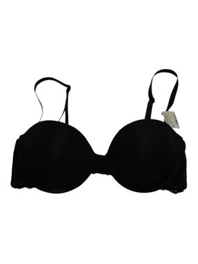 George Bra Womens 34C Black Lace Underwire Padded T-Shirt Molded Cups Adjustable